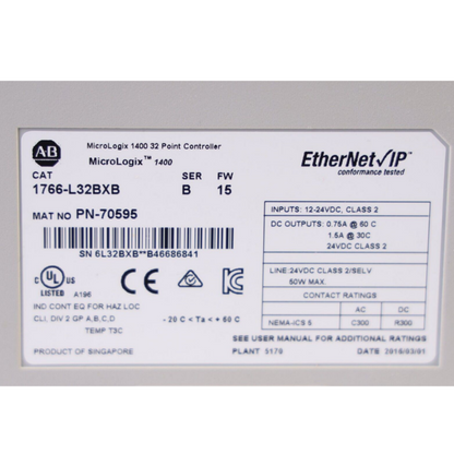 Allen Bradley 1766-L32BXB Controller