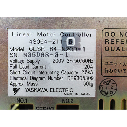 Yaskawa CLSR-64-N2CD-1 4S064-211-5 Semiconductor Controller