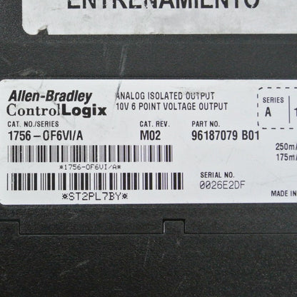 Allen Bradley 1756-OF6VI/A Analog Isolated Voltage Output Module