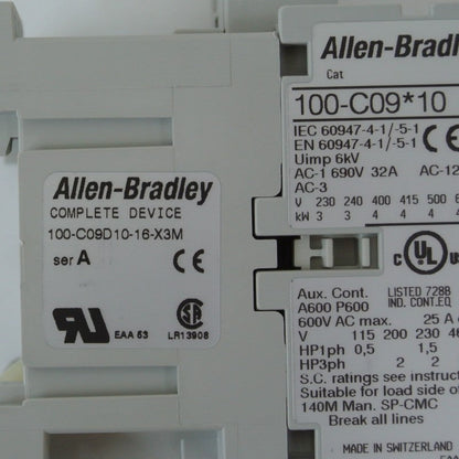 Allen Bradley 100-C09D10-16-X3M  contactor