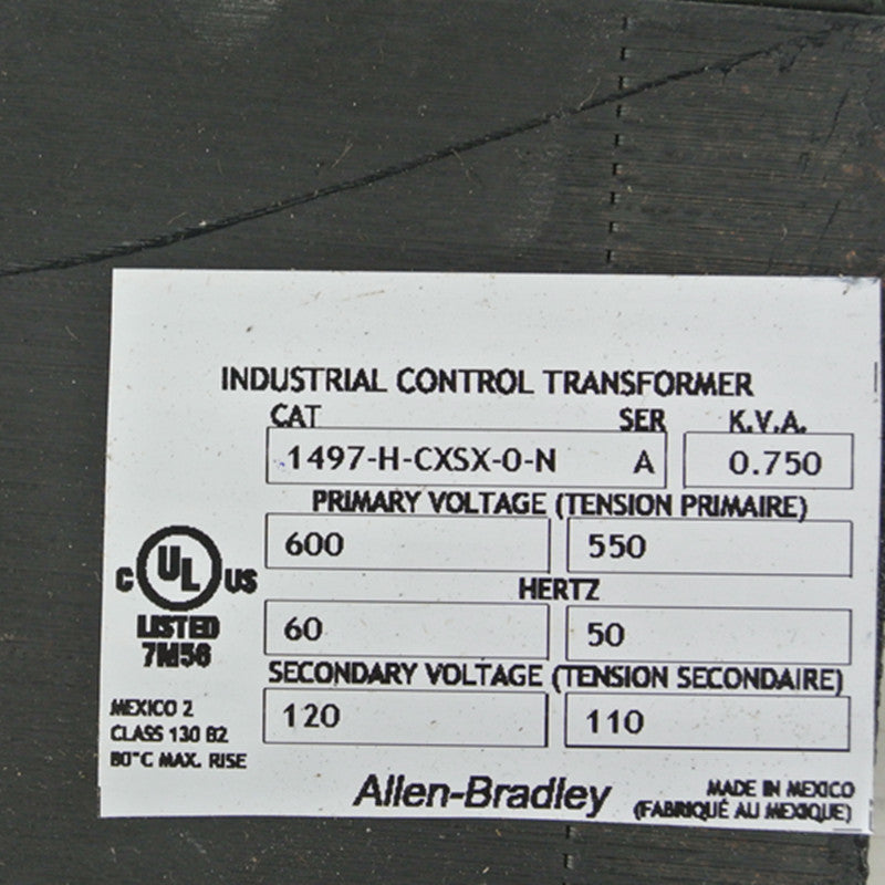 Allen Bradley 1497-H-CXSX-0-N Control Transformer