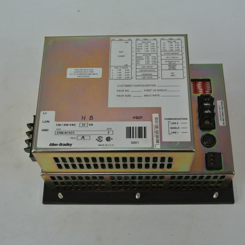 Allen Bradley 2705-K11C1 RediPanel SER F 120/240VAC