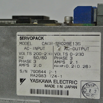 YASKAWA CACR-SR02BE13S Inverter Input 200-230V