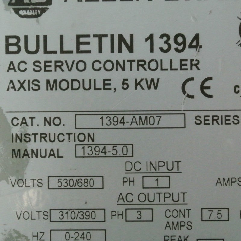 Allen Bradley 1394-AM07 AC Servo Controller Axis Module