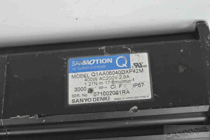SANYO Denki Q1AA06040DXP42M AC Servo Motor 400W - Pulingma Automation