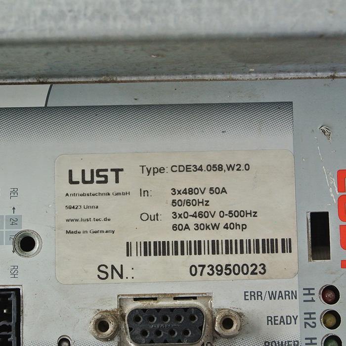 Lust CDE34.058.W2.0 Servo Drive Input 3x480V 50A - Pulingma Automation