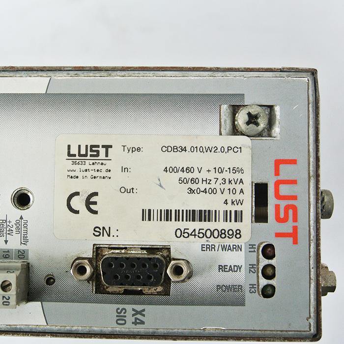 Lust CDB34.010.W2.0.PC1 Servo Drive Input 400/460V - Pulingma Automation