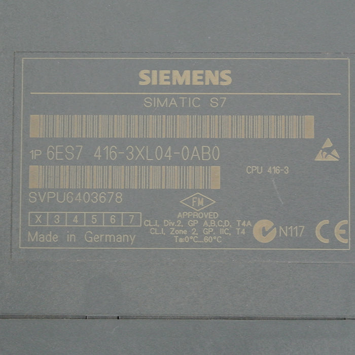 Siemens 6ES7416-3XL04-0AB0 Simatic S7 CPU Module - Pulingma Automation