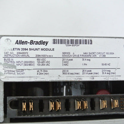 Allen Bradley 2094-BSP2 Kinetix 6000 Servo Drive Series A