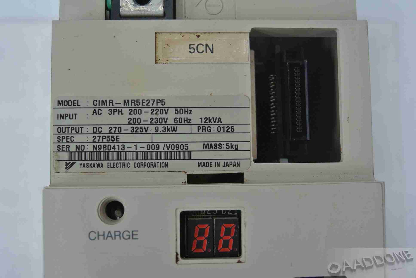 YASKAWA CIMR-MR5E27P5 Servo Drive Input 200-220V