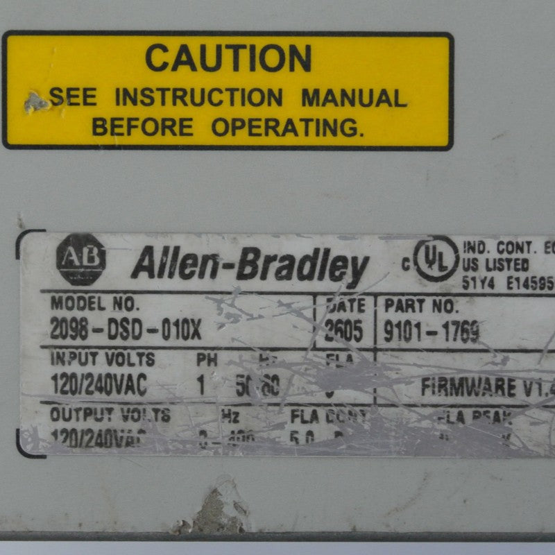 Allen Bradley 2098-DSD-010X Ultra 3000 Servo Drive