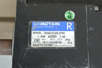 SANYO Denki R2AA13120LCP40 AC Servo Motor 1.2kW - Pulingma Automation