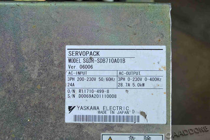 YASKAWA SGDR-SDB710A01B Servo Drive Input AC200-230V - Pulingma Automation