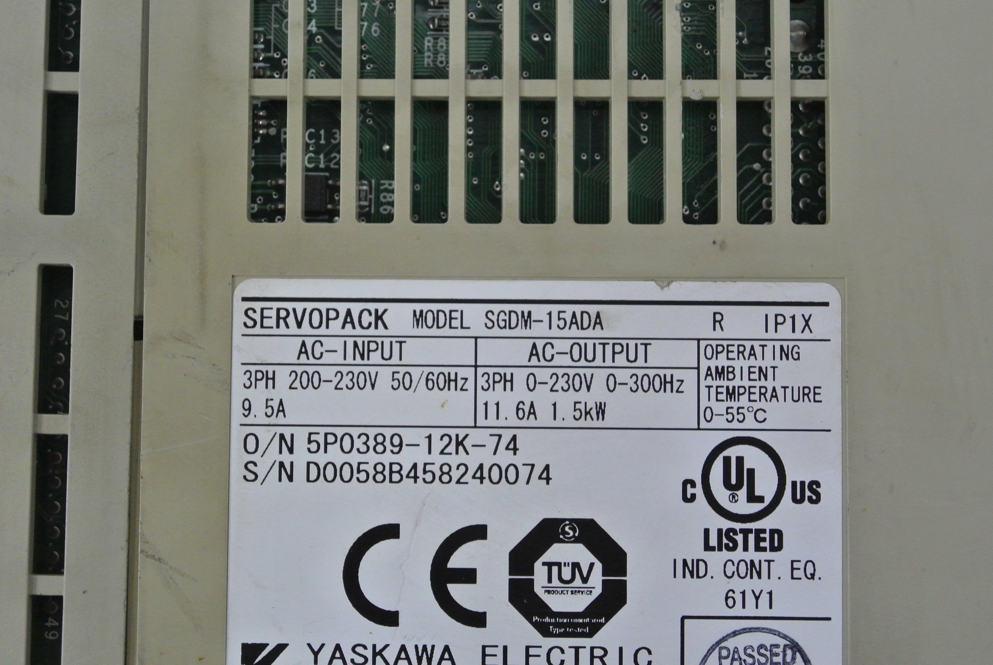 YASKAWA SGDM-15ADA Servo Drive Input AC200-230V - Pulingma Automation