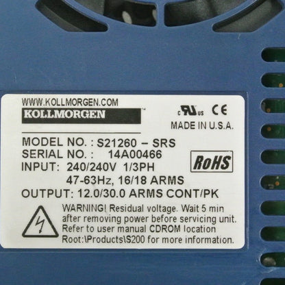 Kollmorgen S21260-SRS Servo Driver