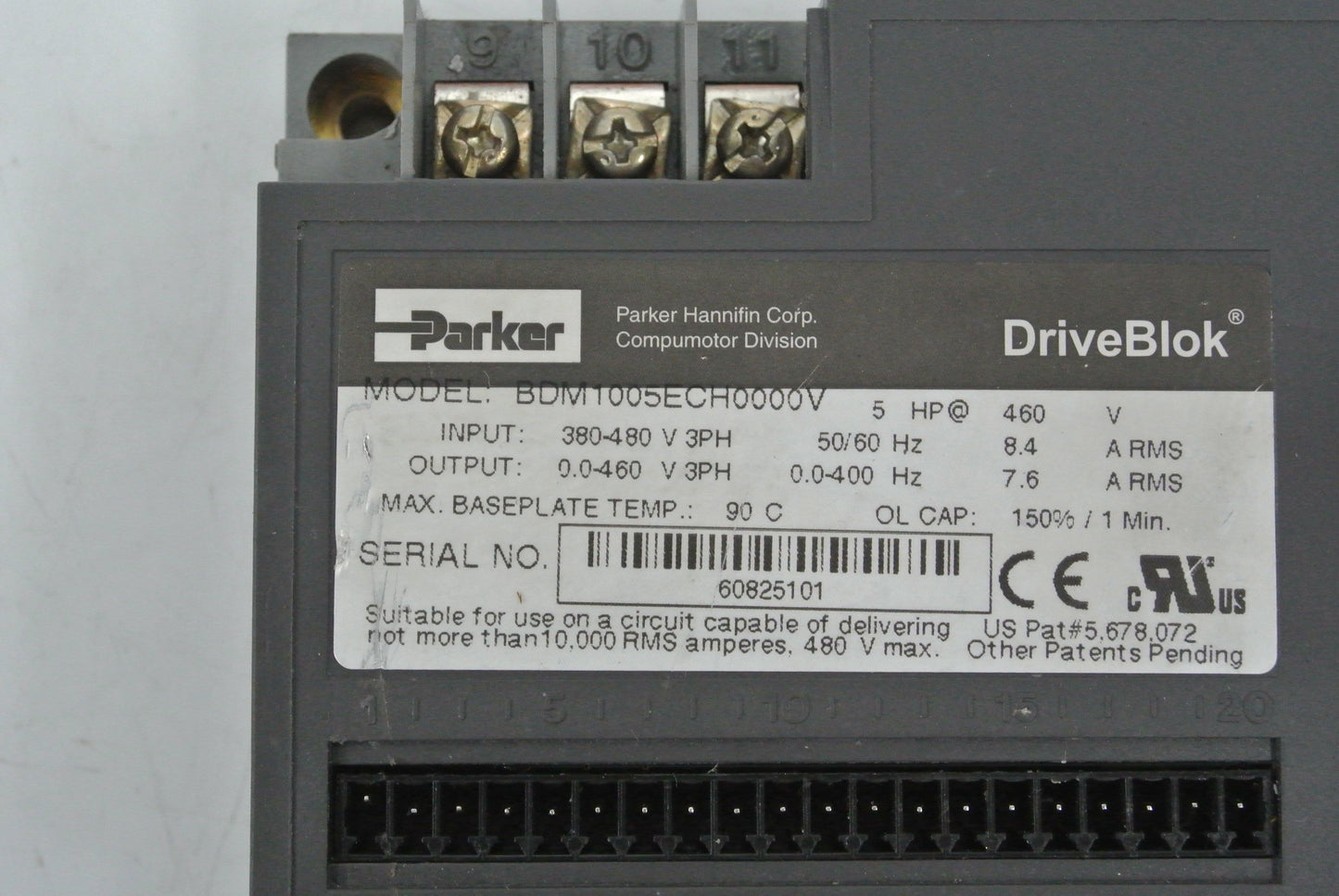 Parker BDM1005ECH0000V DriveBlok Module Base Input 380-480V - Pulingma Automation