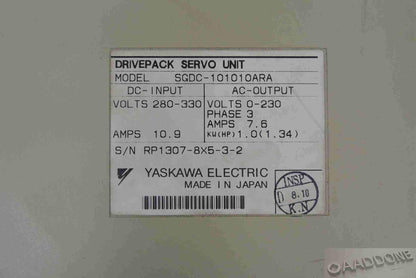 YASKAWA SGDC-101010ARA Servo Drive Input DC280-330V - Pulingma Automation