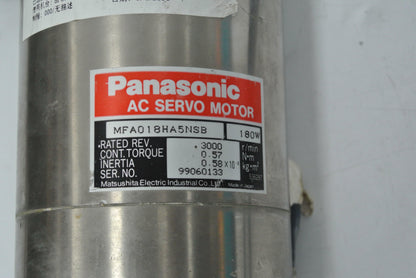 Panasonic MFA018HA5NSB AC Servo Motor 180W - Pulingma Automation