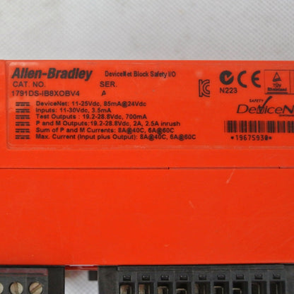 Allen Bradley 1791DS-IB8XOBV4 A DeviceNet Block Safety I/O Module