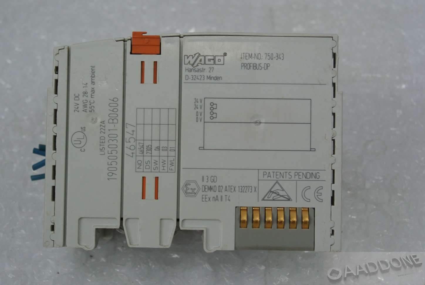 WAGO 750-343 PLC Connection 24VDC - Pulingma Automation