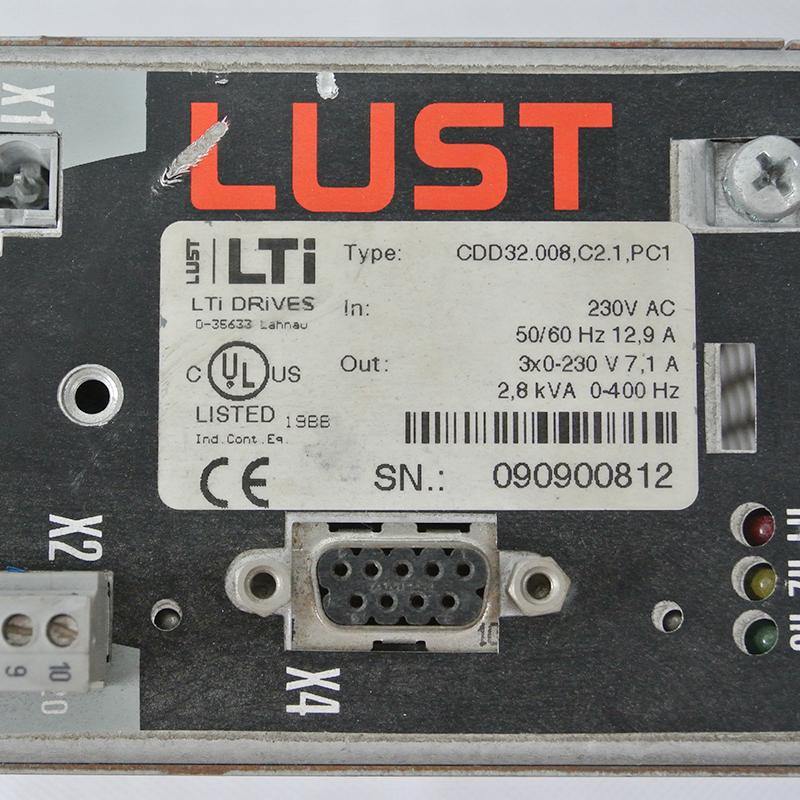 Lust CDD32.008.C2.1.PC1 Servo Drive Input 230VAC - Pulingma Automation
