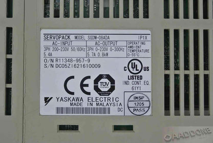 YASKAWA SGDM-08ADA Servo Drive Input AC200-230V - Pulingma Automation