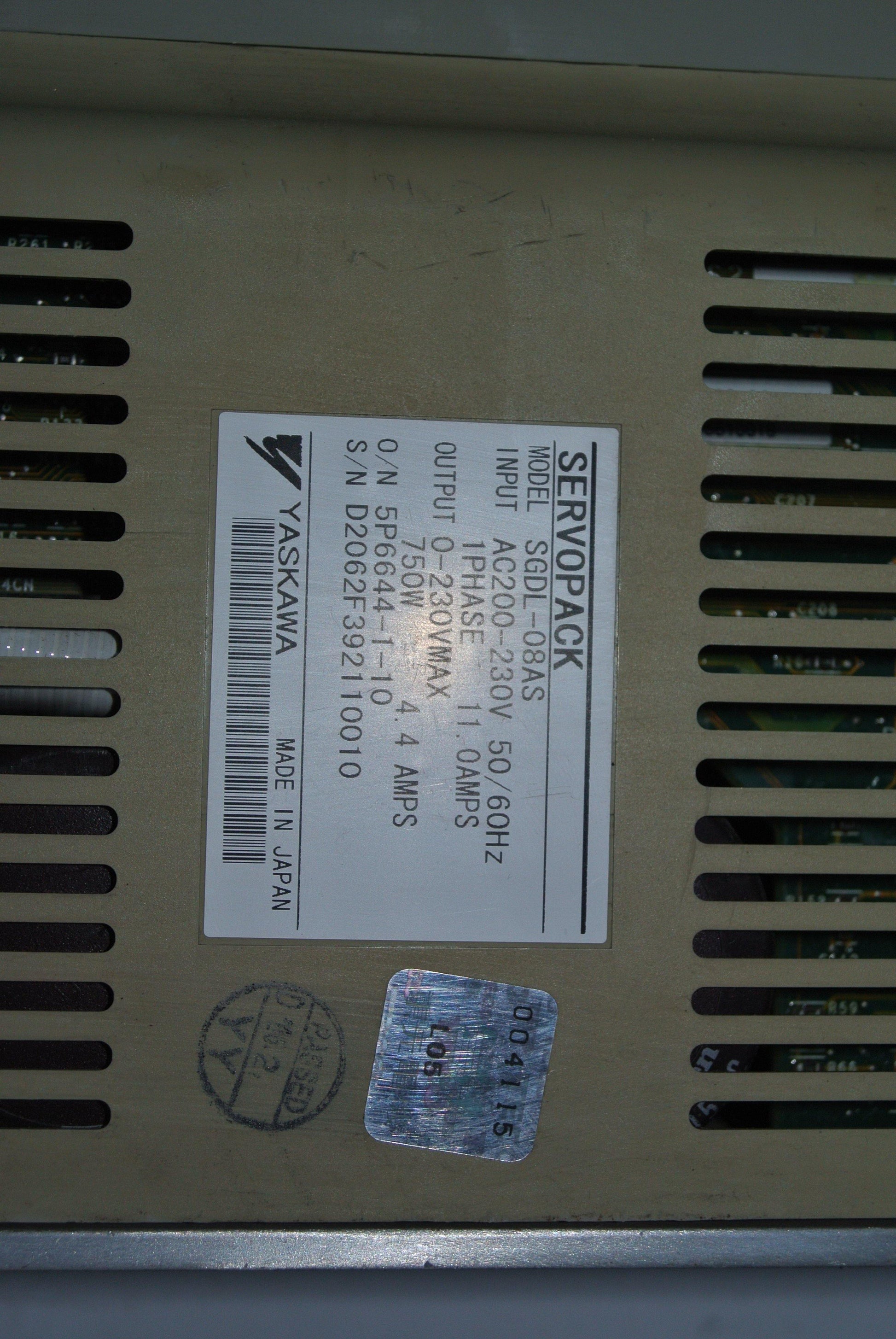 YASKAWA SGDL-08AS Servo Drive Input AC200-230V - Pulingma Automation