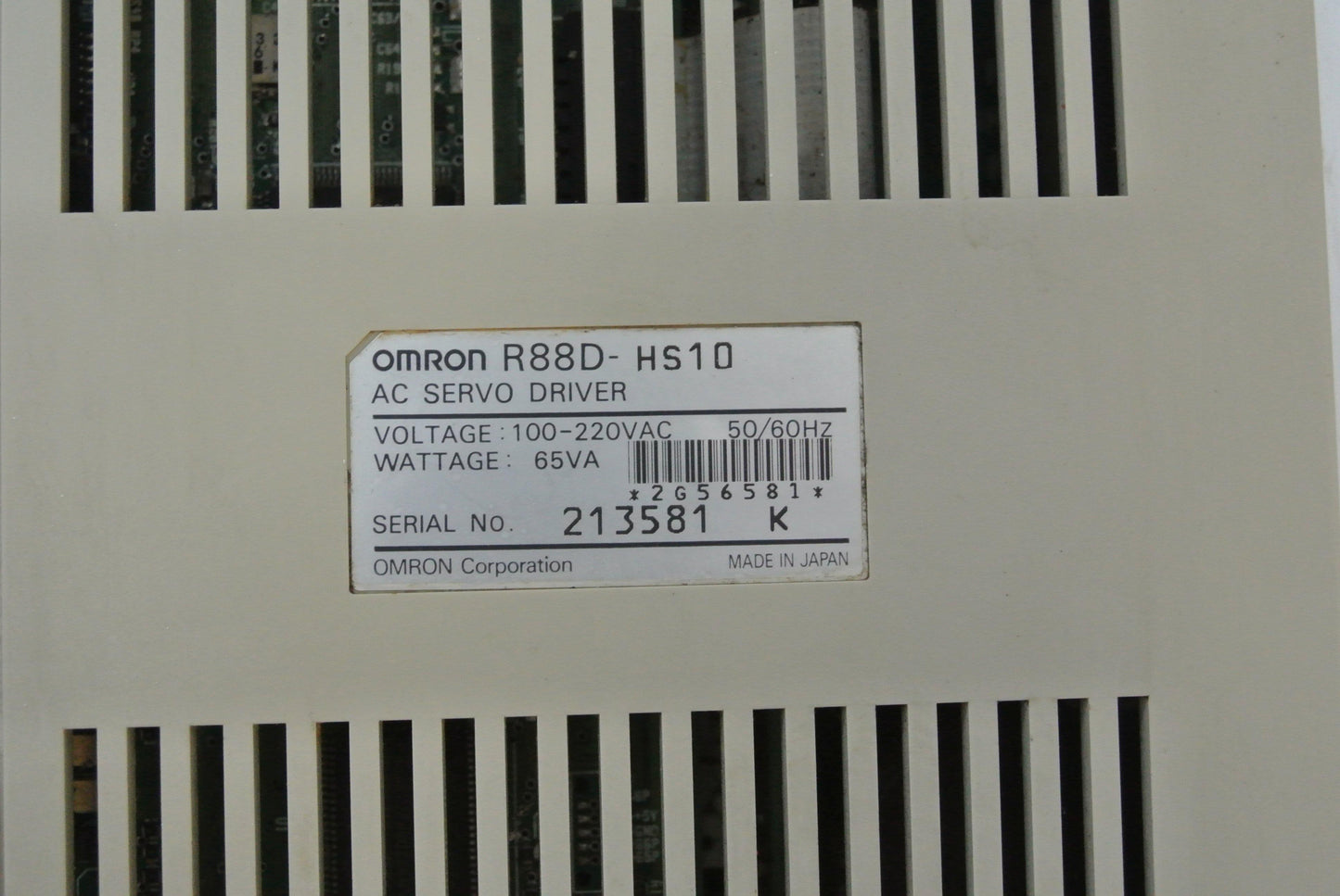 Omron R88D-HS10 AC Servo Driver Input 100-220VAC - Pulingma Automation