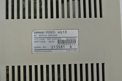 Omron R88D-HS10 AC Servo Driver Input 100-220VAC - Pulingma Automation