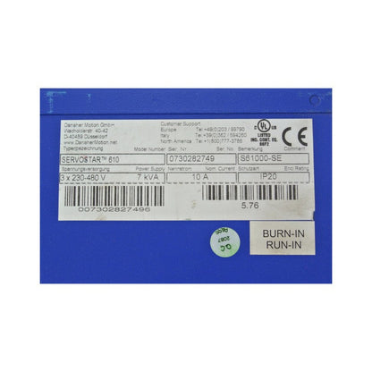KOLLMORGEN TM 610 S61000-SE SERVOSTAR Servo Drive