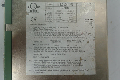 NSK M-ELC-JG014VF2-01 Servo Drive Input 100-130VAC - Pulingma Automation
