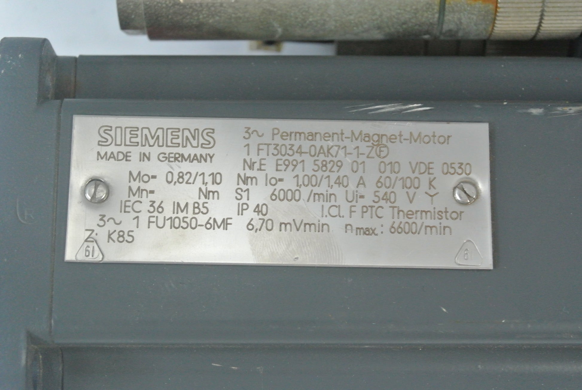 Siemens 1FT3034-0AK71-1-Z Servo Motor - Pulingma Automation