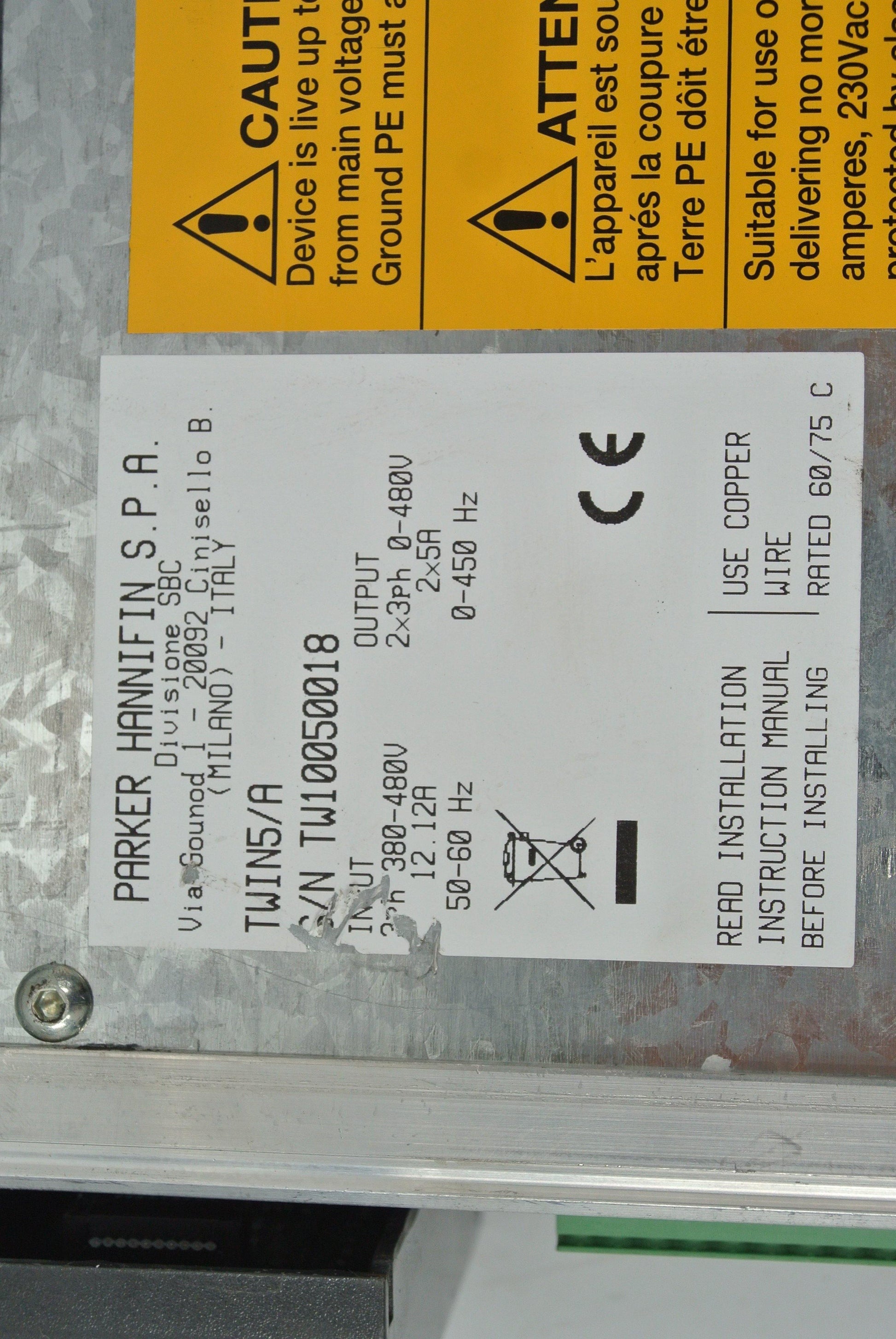 Parker TWIN5/A Servo Drive Input 380-480V - Pulingma Automation