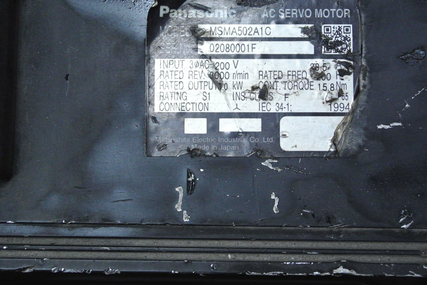 Panasonic MSMA502A1C AC Servo Motor Ser.02080001F - Pulingma Automation