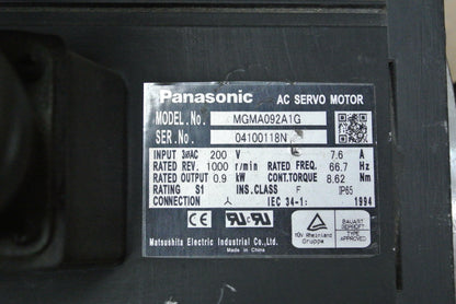 Panasonic MGMA092A1G AC Servo Motor 900W - Pulingma Automation