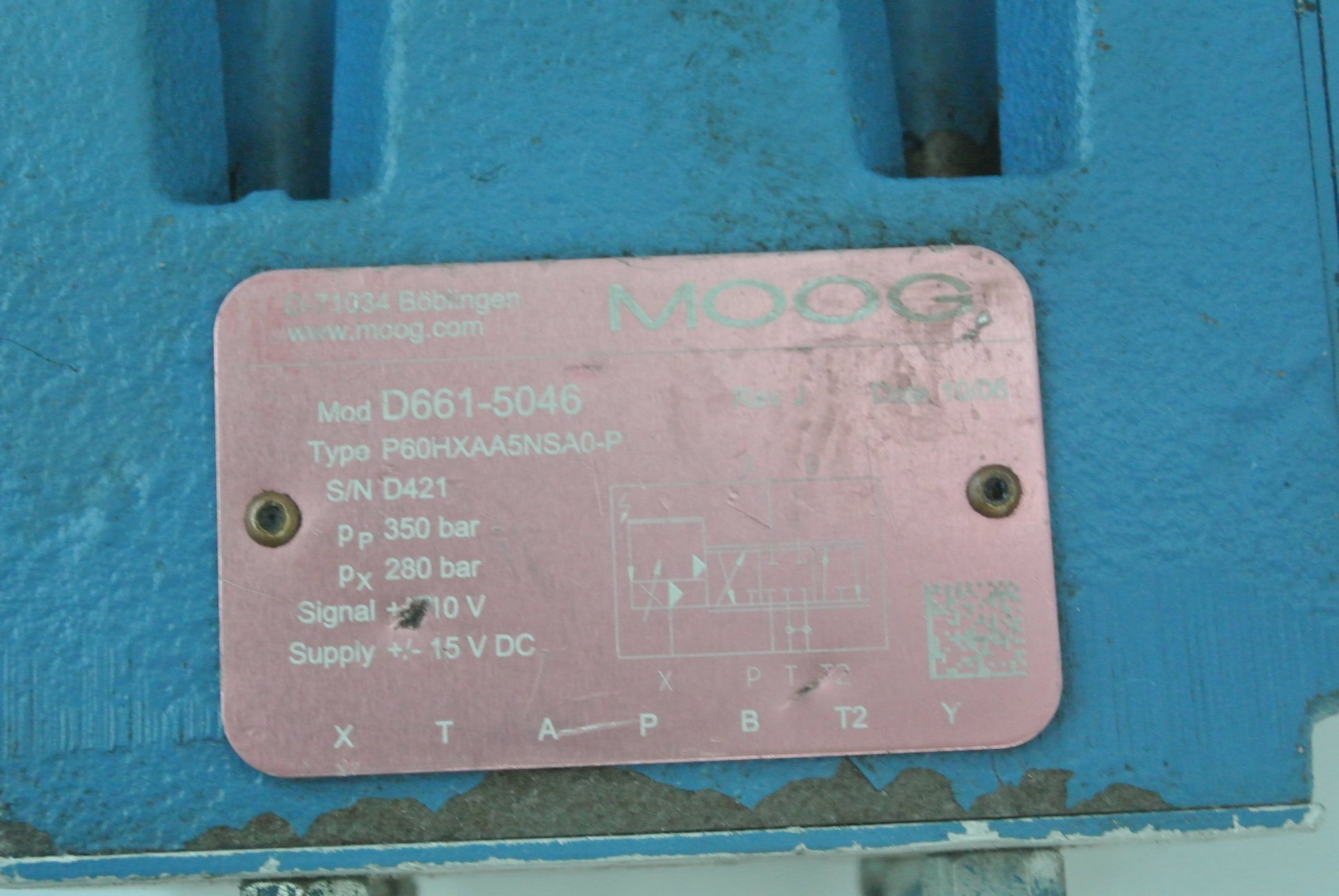 MOOG D661-5046 Hydraulic Servo Valve - Pulingma Automation