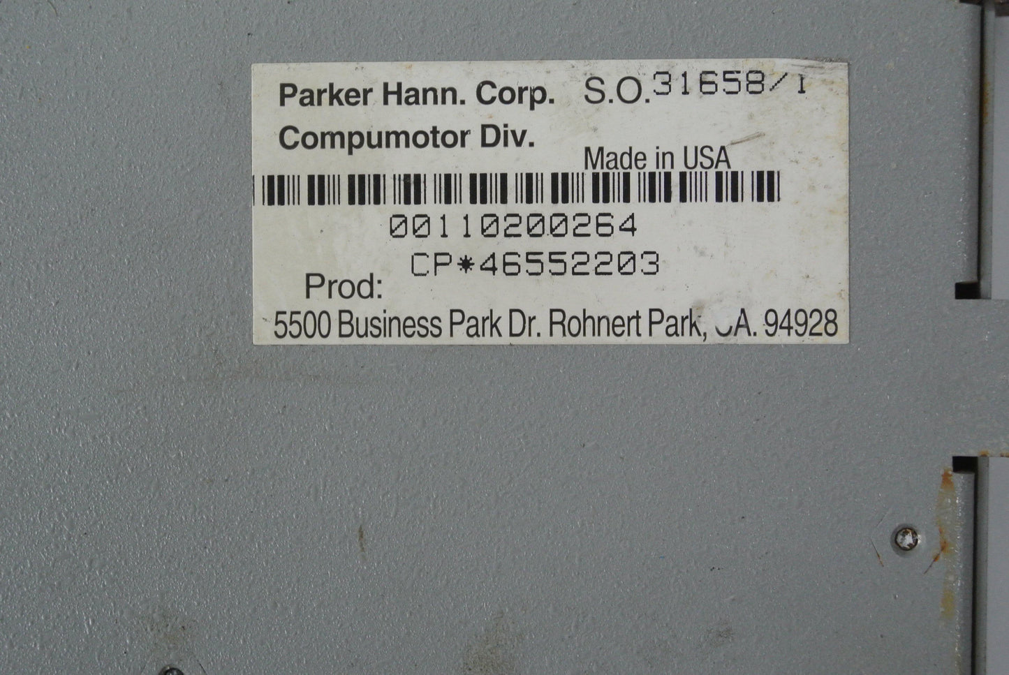 Parker Hannifin CP*46552203 Servo Drive - Pulingma Automation