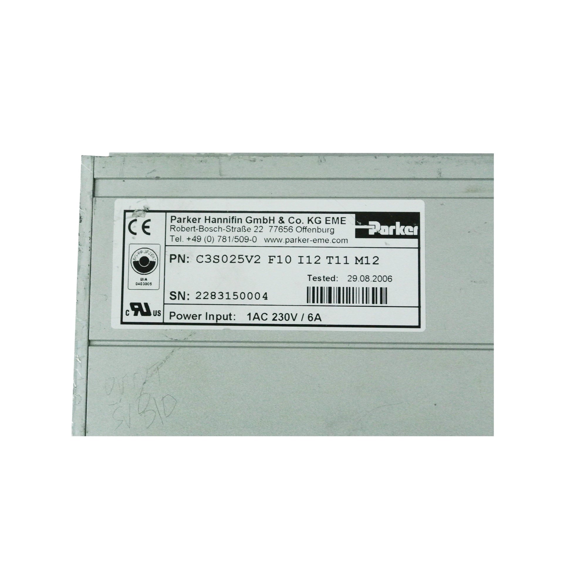 PARKER Servo Driver C3S025V2F10 I12 T11 M12 Used In Good Condition - Pulingma Automation