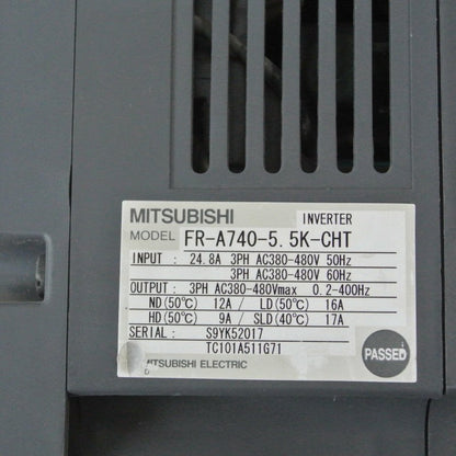 Mitsubishi FR-A740-5.5K-CHT Inverter 5.5kW 380-480VAC