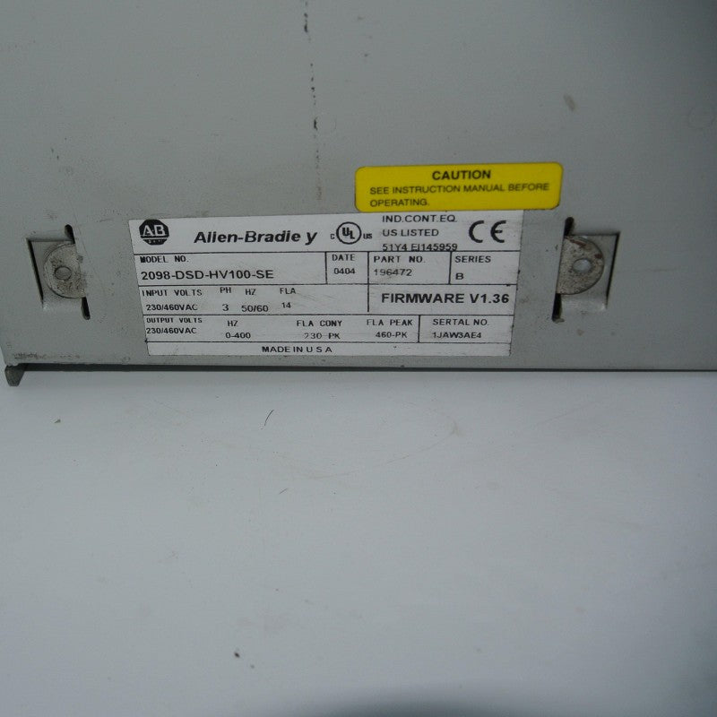 Allen Bradley 2098-DSD-HV100-SE Ultra 3000 Servo Drive