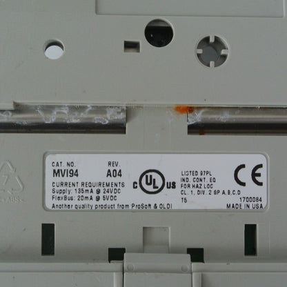 Allen Bradley MVI94 Communication Module REV A04