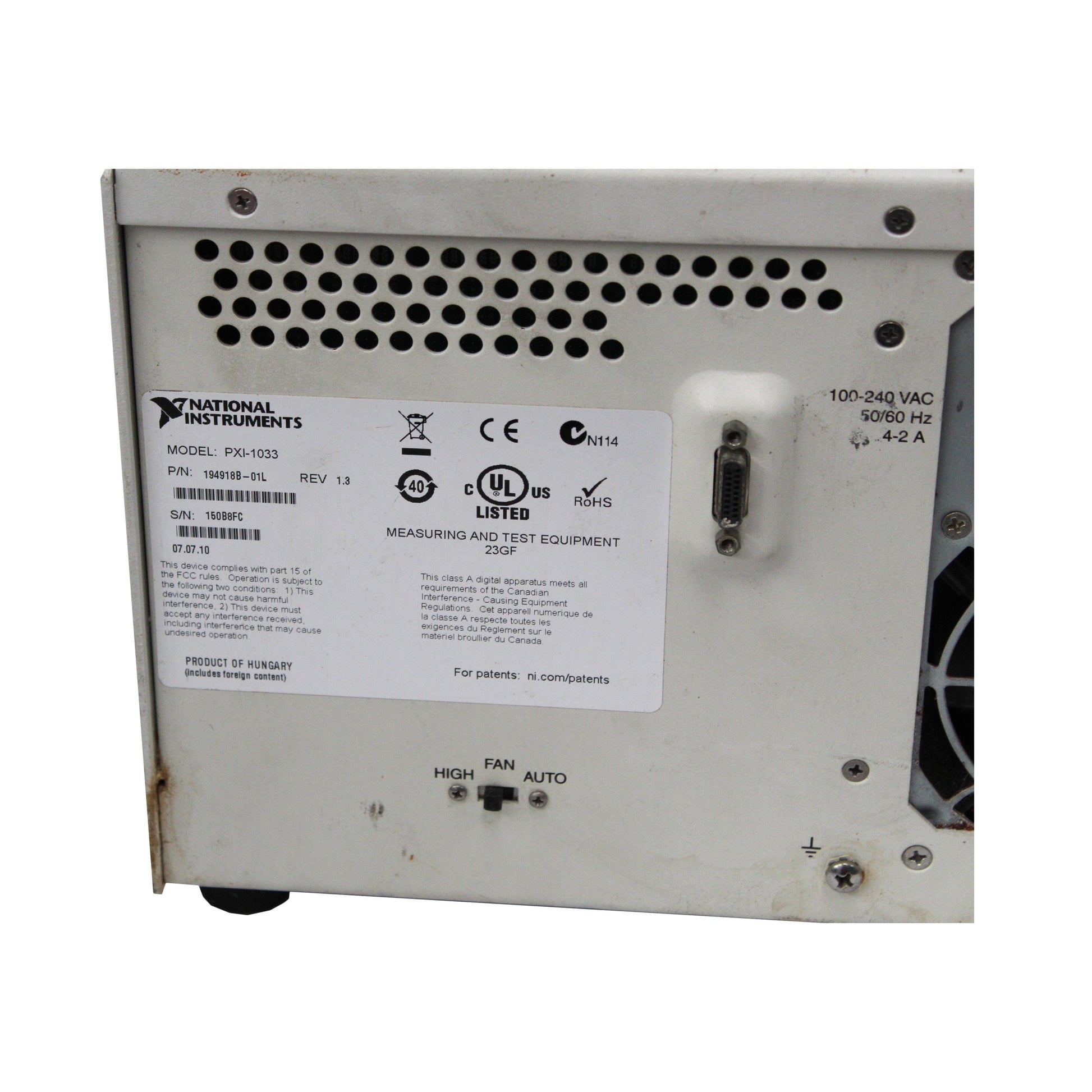 NEC Controller chassis PXI-1033 194918B-01L REV 1.3 Used In Good Condition - Pulingma Automation