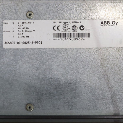 ABB ACS800-01-0025-3+P901 Inverter