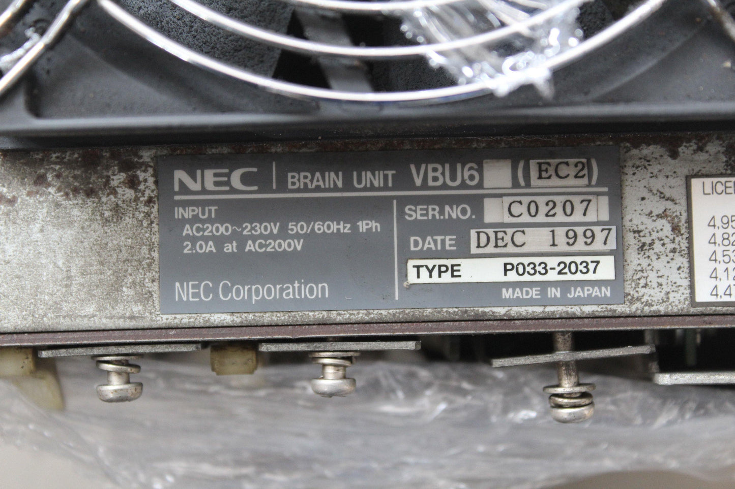 Used NEC Frame VBU6EC2 P033-2037 - Pulingma Automation