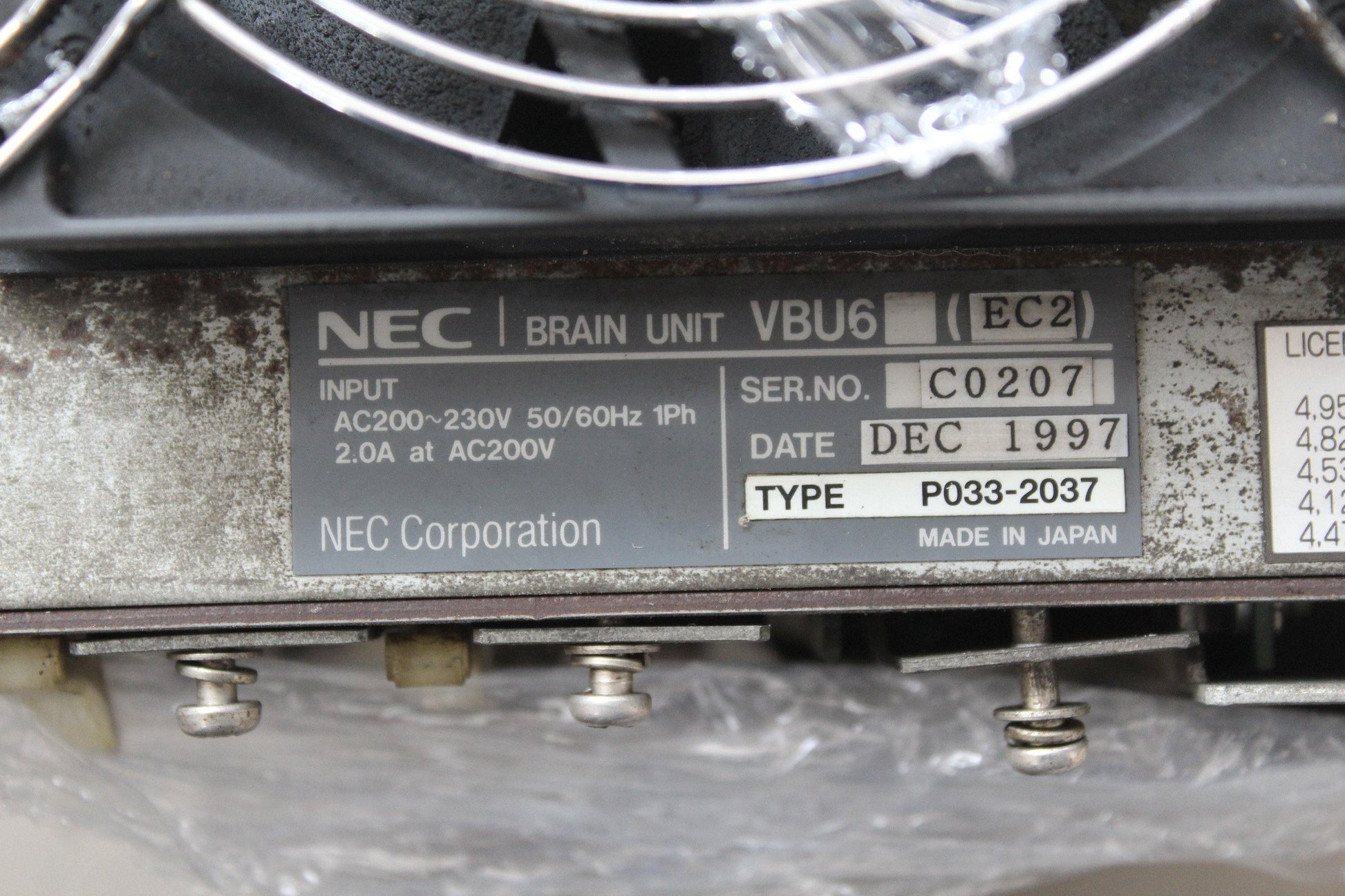 Used NEC Frame VBU6EC2 P033-2037 - Pulingma Automation