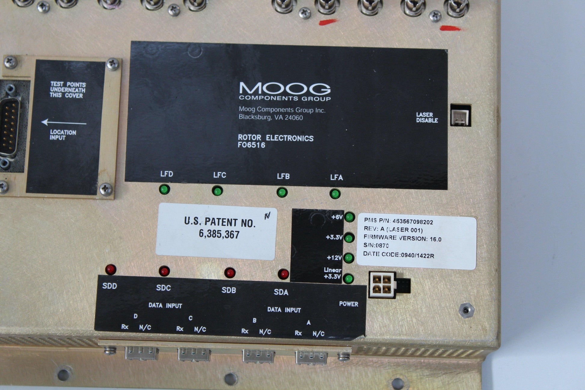 MOOG FO6516 Rotor Electronics REV A - Pulingma Automation