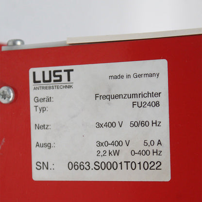 LUST FU2408 FU 2000 Frequency Converter 2.2KW