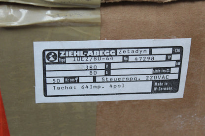 ZIEHL-ABEGG 10E2/80-64 Speed Regulator