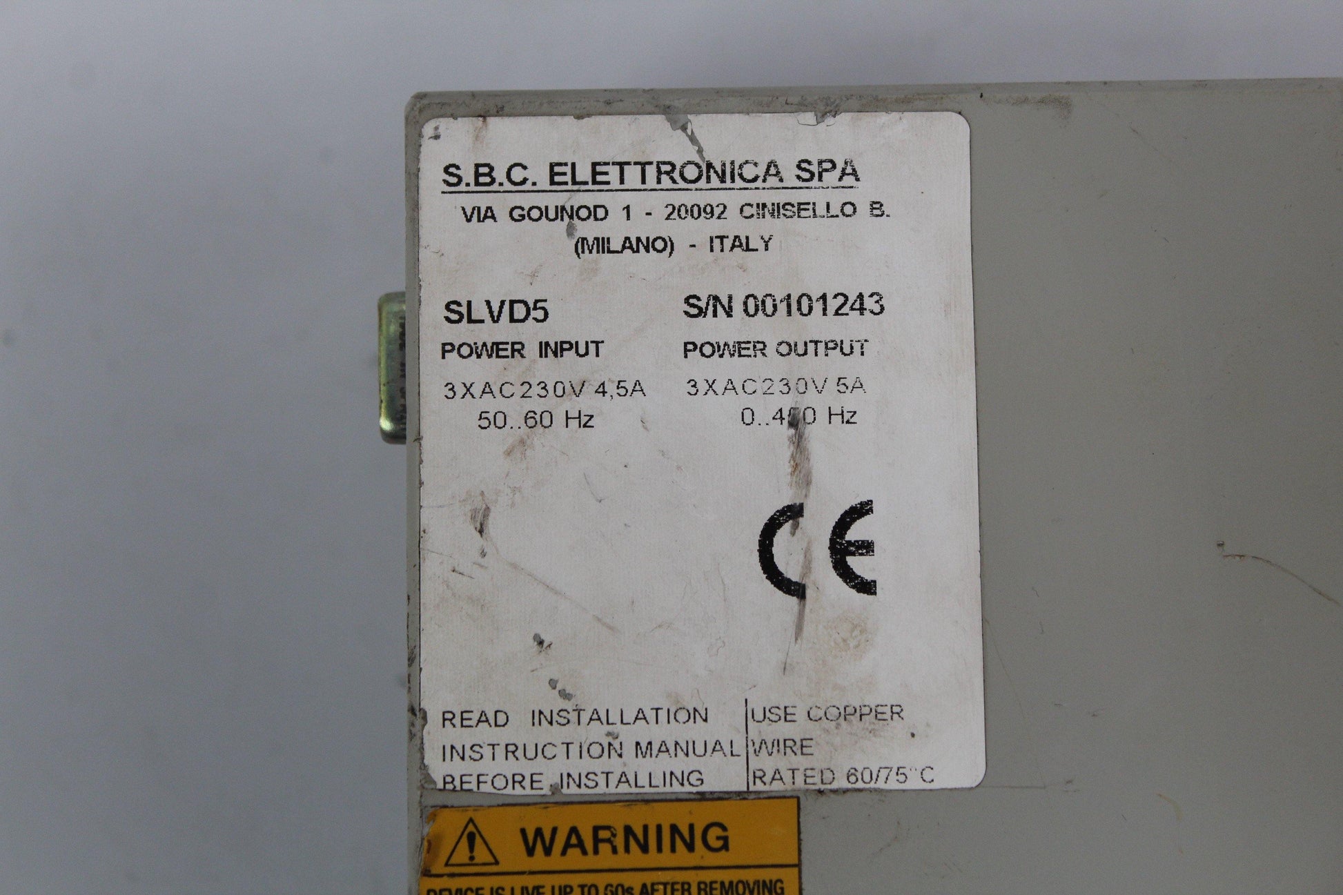 Parker SLVD5 Servo Drive Input 3x230VAC - Pulingma Automation