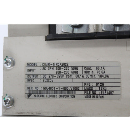 YASKAWA CIMR-MR5A2022 Servo Drive